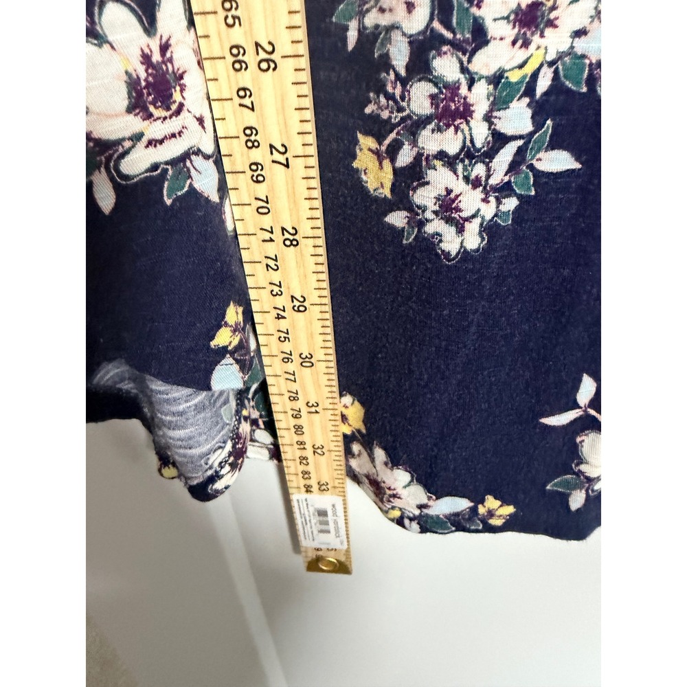 Maurices 24/7 Navy Blue Floral Pocket T-Shirt Plus Size 2x_230 - Picture 5 of 8